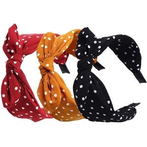 Womens Wide Polka Dots Headbands